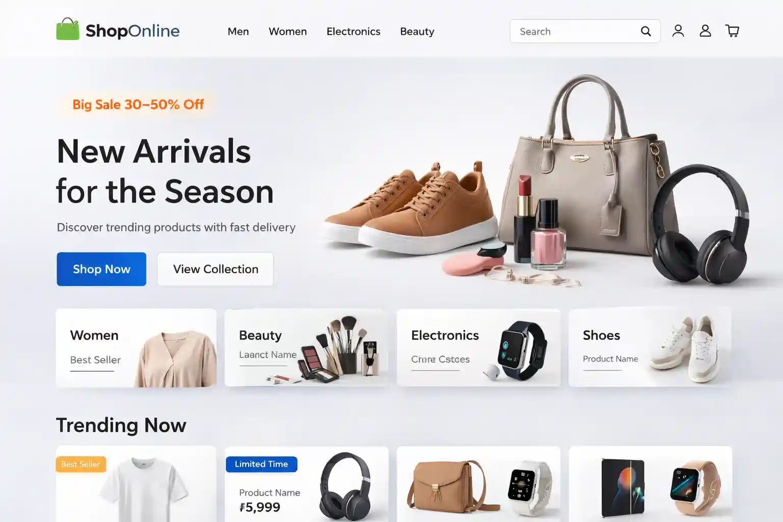 Ecommerce website pricing India 2026